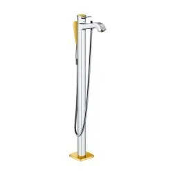 Hansgrohe Metropol Classic - Grifo Monomando De Suelo Para Bañera Con Palanca De Control, Cromo/aspecto De Oro 31445090