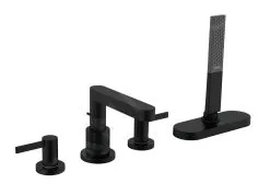 Hansgrohe Finoris - Grifo Para Borde De Bañera De 4 Orificios, SBox, Negro Mate 76444670