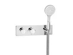 Roca Puzzle - Grifo Empotrado Termostático, Para 3 Dispositivos, Con Cuerpo De Montaje, Cromo A5A2805C00