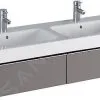 Geberit ICon - Mueble Bajo Lavabo Doble, 1190x240x477 Mm, Platino Brillante 840222000