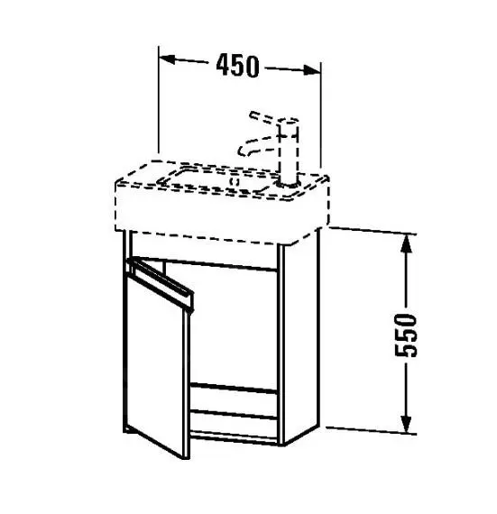 Duravit Ketho - Armario De Lavabo 550x450x225 Mm, 1 Puerta, Bisagras A La Derecha, Blanco Brillante KT6629R2222 - Imagen 2