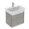 Ideal Standard Connect Air - Mueble Bajo Lavabo Cube 500 Mm, Roble Gris Claro/blanco Mate Lacado E0842PS