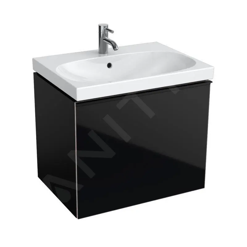 Geberit Acanto - Armario Bajo El Lavabo 650 Mm, Negro 500.610.16.1