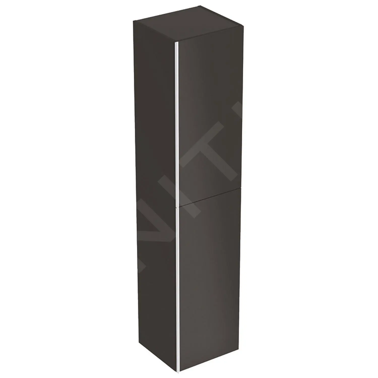 Geberit Acanto - Armario Alto 1730x380 Mm, Dos Puertas, Negro 500.619.16.1