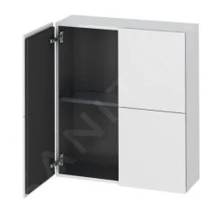 Duravit L-Cube - Armario Lateral 800x700x243 Mm, 2 Puertas, Blanco Mate LC116701818
