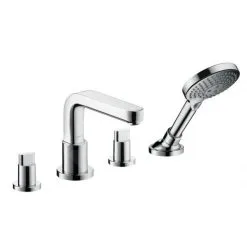 Hansgrohe Metris S - Grifo De 4 Orificios Para Borde De Bañera Con Caño 171 Mm, Cromo 31446000