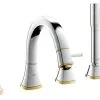 Grohe Grandera - Grifo De 5 Orificios Para Borde De Bañera, Cromo/oro 19919IG0