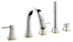 Grohe Grandera - Grifo De 5 Orificios Para Borde De Bañera, Cromo/oro 19919IG0