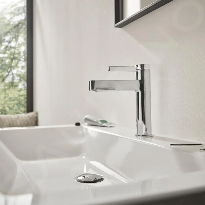 Hansgrohe Finoris - Grifo De Lavabo 100, Con Desagüe Push-Open, EcoSmart, Cromo 76010000 - Imagen 3