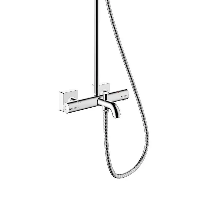 Hansgrohe Vernis Shape - Conjunto De Ducha Showerpipe 230 Con Termostato De Bañera, EcoSmart, Cromo 26098000 - Imagen 4