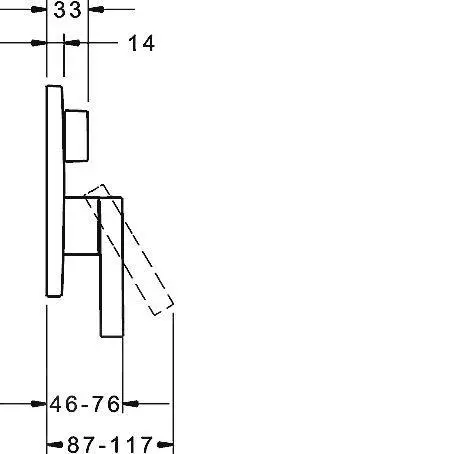 Hansa Loft - Grifo Empotrado De Bañera, Con Conmutación Para 2 Salidas, Cromo 87729003 - Imagen 2