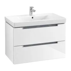 Villeroy & Boch Subway 2.0 - Mueble De Lavabo, 787x520x449 Mm, 2 Cajones, Glossy White A69600DH