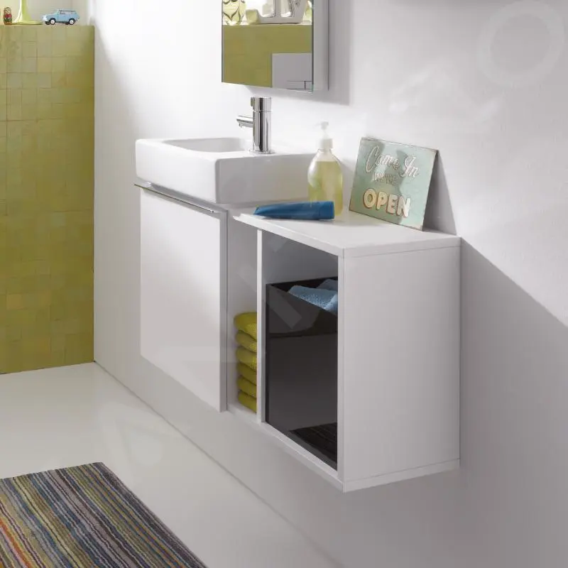 Geberit ICon - Estante Lateral 370x400x245 Mm Con Compartimento, Blanco Mate 841137000 - Imagen 3