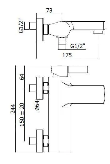 Paffoni Rock - Grifo De Bañera Con Accesorios, Cromo RO023CR - Imagen 2