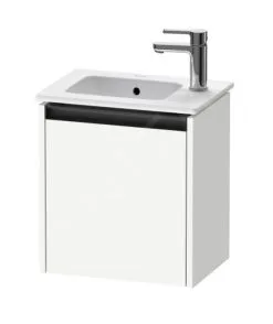 Duravit Ketho.2 - Mueble De Lavabo 440x410x292 Mm, 1 Puerta, Bisagras A La Derecha, Blanco Mate K25060R18180000