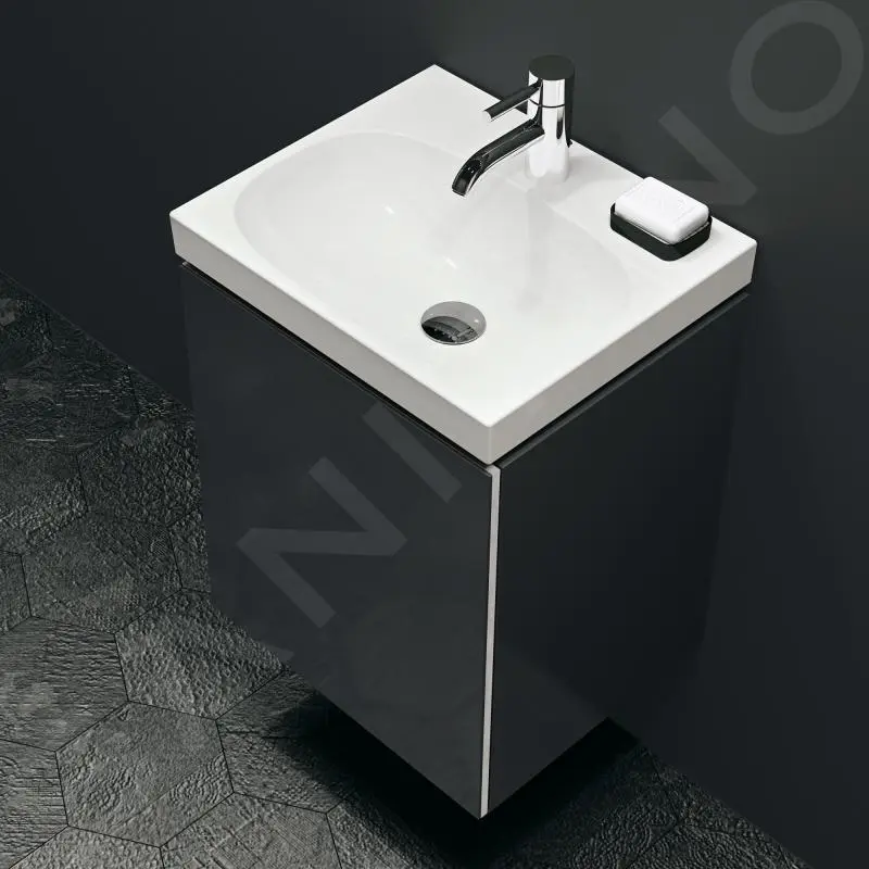 Geberit Acanto - Mueble Bajo Lavamanos 450 Mm, Negro 500.608.16.1 - Imagen 3