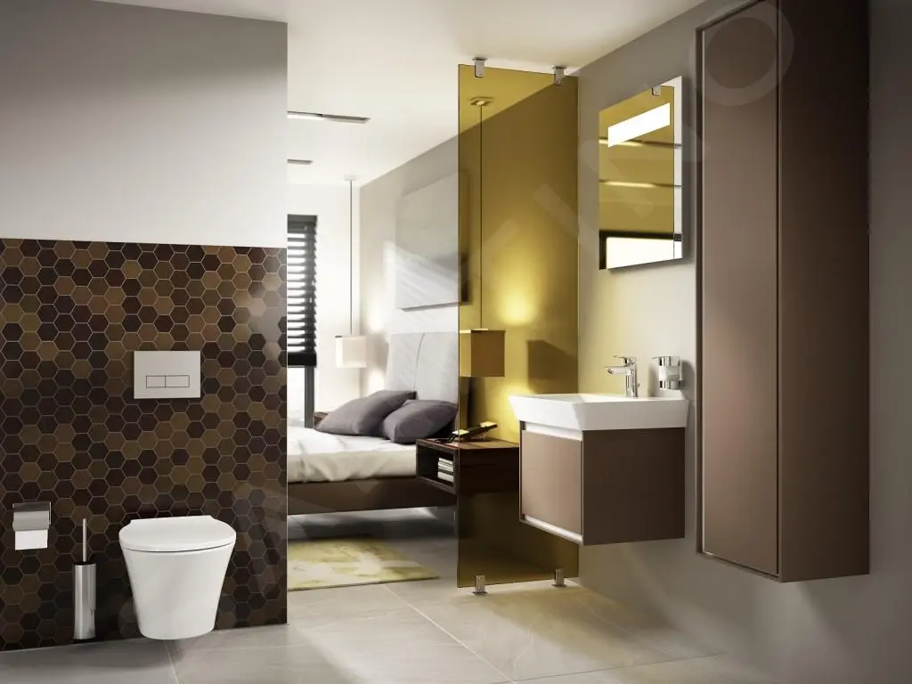 Ideal Standard Connect Air - Mueble Bajo Lavabo Cube 600 Mm, 530x409x400 Mm, Blanco Brillante/blanco Mate E0846B2 - Imagen 5