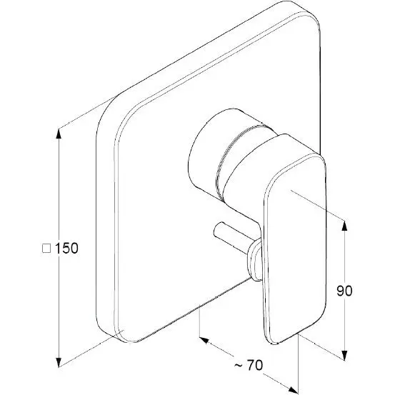 Kludi Pure&Style - Grifo Empotrado Para 2 Dispositivos, Cromo 404190575 - Imagen 2