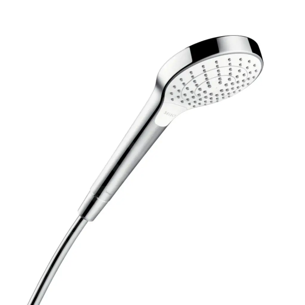 Hansgrohe Croma Select S - Alcachofa De Ducha Vario EcoSmart 9 L/min, 3 Chorros, Blanco/cromo 26803400