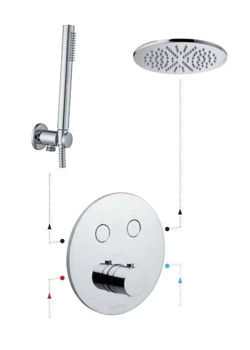 Paffoni Compact Box - Grifo Empotrado Termostático, Para 2 Dispositivos, Cromo CPT018CR - Imagen 3