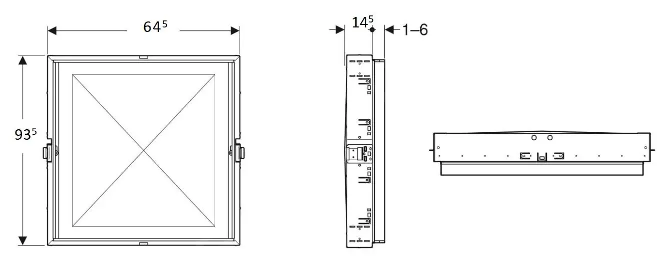 Geberit ONE - Cuerpo De Montaje 645x935x145 Mm, Para Armario Empotrable Con Espejo Geberit ONE Con Altura De 900 Mm 111.941.00.1 - Imagen 2