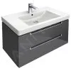 Villeroy & Boch Subway 2.0 - Mueble De Lavabo, 787x420x449 Mm, 2 Cajones, Glossy Grey A68900FP