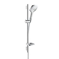 Hansgrohe Raindance Select E - Conjunto De Ducha 120, 3 Chorros, Blanco/cromo 26620400