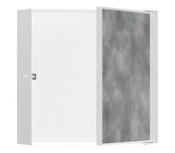 Hansgrohe XtraStoris Rock - Hornacina De Pared Con Puerta Alicatable, 300x300x100 Mm, Blanco Mate 56085700
