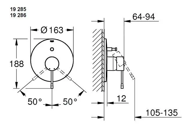 Grohe Essence - Grifo Monomando De Bañera, Grafito Oscuro 19285A01 - Imagen 2