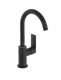 Hansgrohe Rebris E - Grifo De Lavabo, Con Desagüe Y Ca?o Giratorio, Negro Mate 72576670