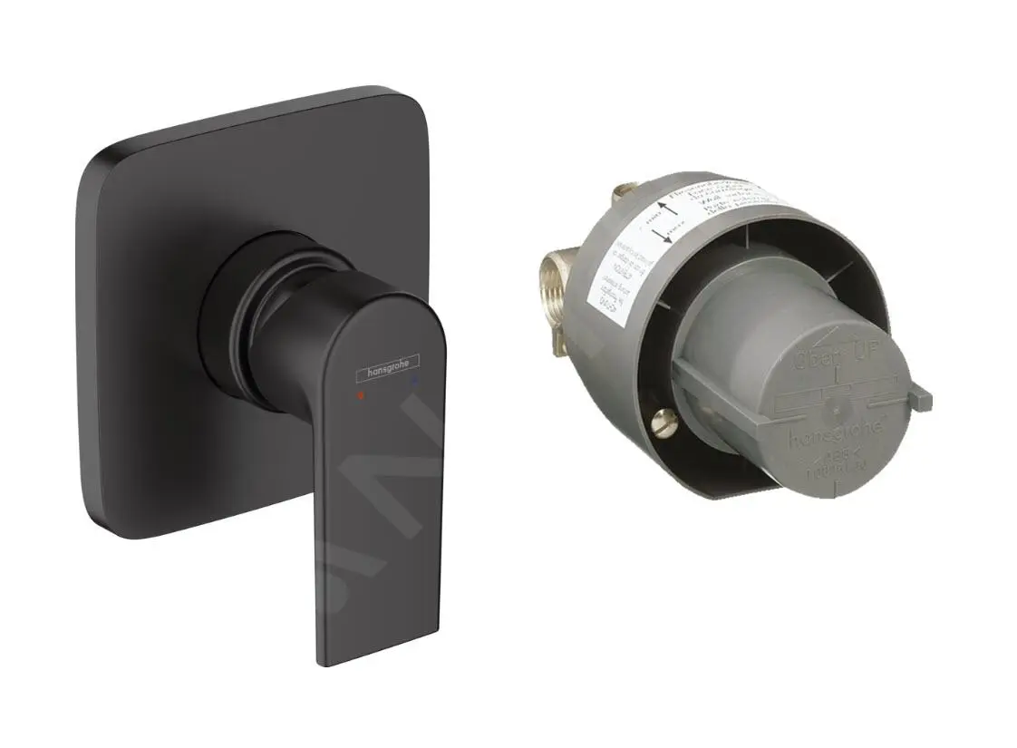 Hansgrohe Vernis Shape - Grifo Empotrado De Ducha, Con Cuerpo De Montaje, Negro Mate 71662670 - Imagen 3