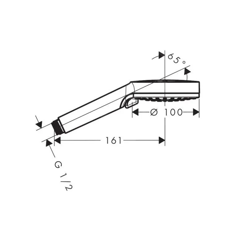 Hansgrohe Vernis Blend - Cabezal De Ducha Vario, 2 Chorros, Negro Mate 26270670 - Imagen 2
