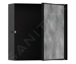 Hansgrohe XtraStoris Rock - Hornacina De Pared Con Puerta Alicatable, 300x300x100 Mm, Negro Mate 56085670