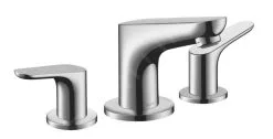 Hansgrohe Focus E2 - Grifo De Lavabo 100, 3 Orificios, Con Juego De Desagüe Con Tirador, Cromo 31937000