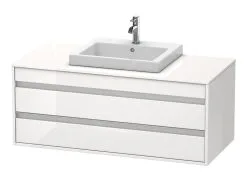 Duravit Ketho - Armario De Lavabo 496x1200x550 Mm, 2 Cajones, Blanco Brillante KT675602222