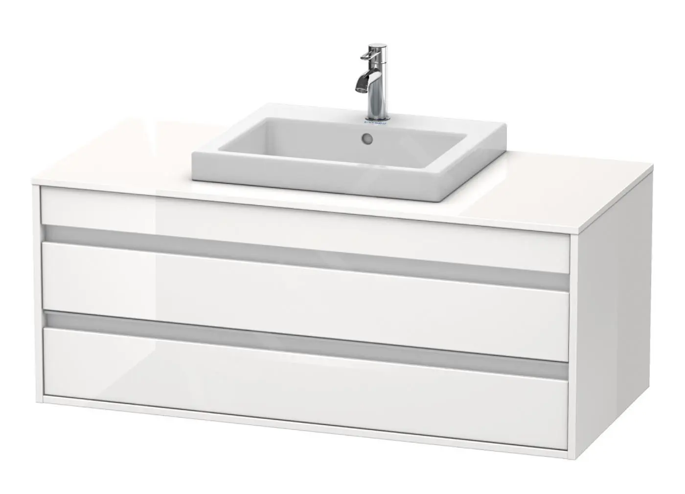 Duravit Ketho - Armario De Lavabo 496x1200x550 Mm, 2 Cajones, Blanco Brillante KT675602222