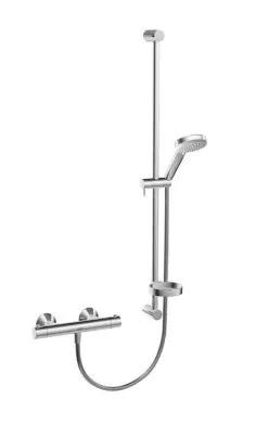 Hansa Unita - Conjunto De Ducha Con Termostato, ECO, Cromo 48130131