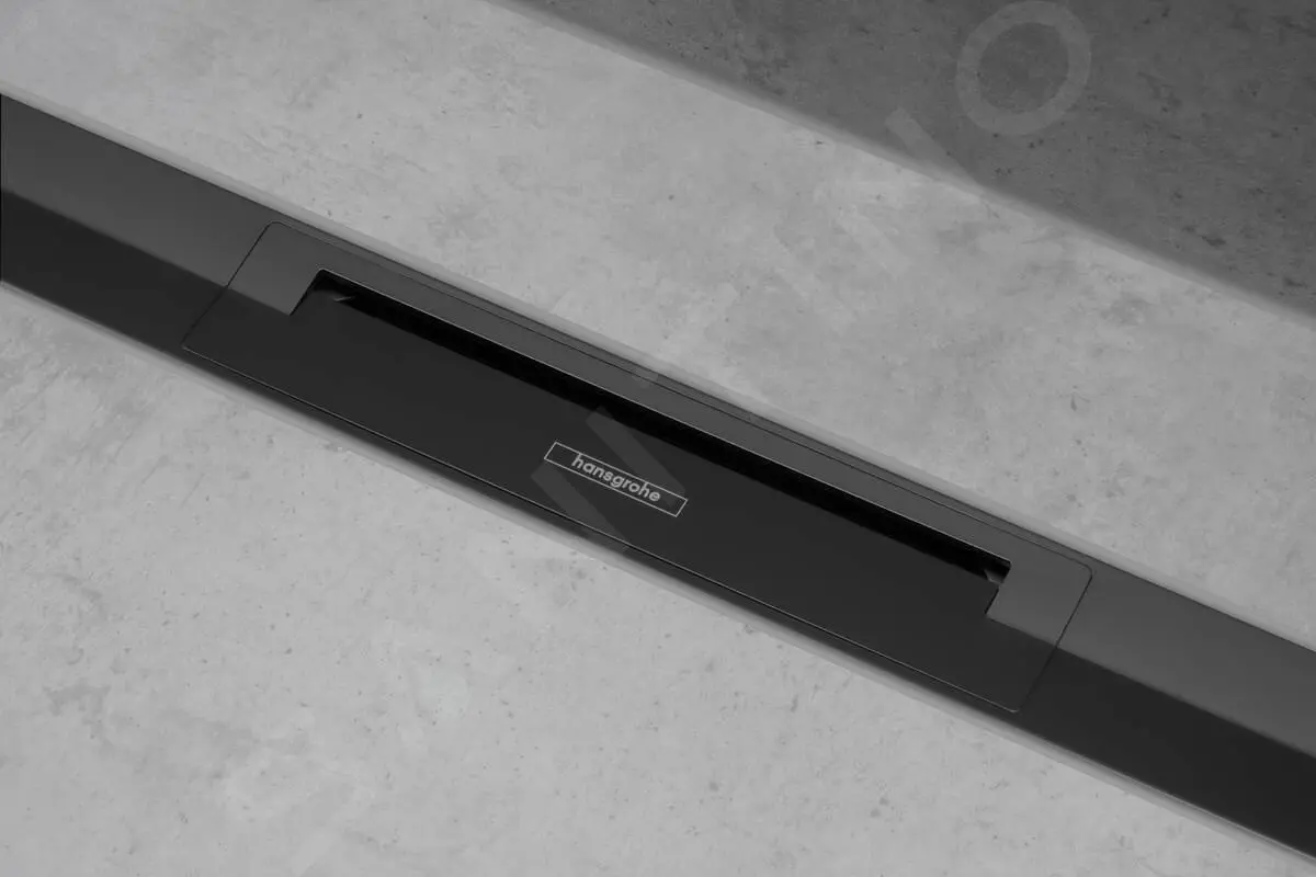 Hansgrohe RainDrain Flex - Canaleta De Ducha Lineal Con Rejilla De Acero Inoxidable 1200, Independiente, Acortable, Negro Mate 56047670 - Imagen 4