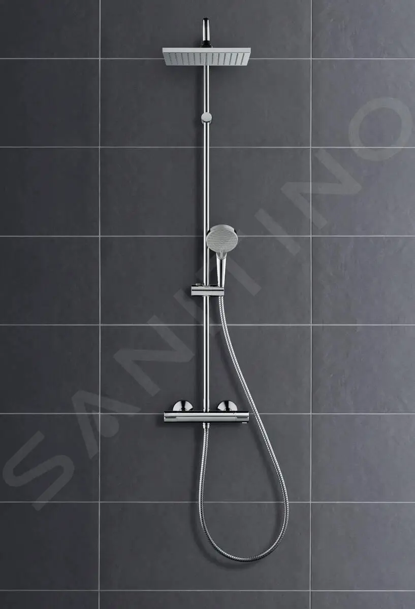 Hansgrohe Vernis Shape - Conjunto De Ducha Showerpipe 230 Con Termostato, Cromo 26286000 - Imagen 8