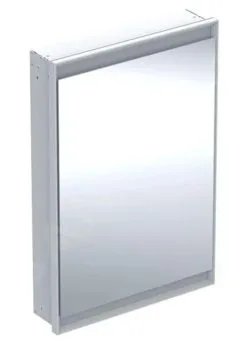 Geberit ONE - Mueble Con Espejo Con Iluminación LED, 600x900x150 Mm, Bisagras A La Derecha, Empotrable, Aluminio 505.801.00.1