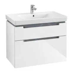 Villeroy & Boch Subway 2.0 - Mueble De Lavabo, 787x590x449 Mm, 2 Cajones, Glossy White A91410DH