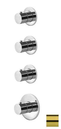 Paffoni Modular Box - Grifo Empotrado Termostático, Para 3 Dispositivos, Oro MDE019HG