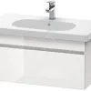 Duravit DuraStyle - Armario De Lavabo 398x800x453 Mm, 1 Cajón, Blanco Brillante DS638402222