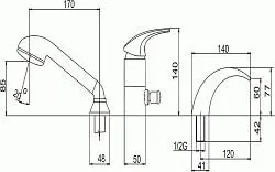 Novaservis Metalia 57 - Grifo De Bañera Con 3 Orificios, Cromo 57047,0 - Imagen 2