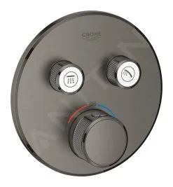 Grohe Grohtherm SmartControl - Grifo Termostático Empotrado De Ducha, 2 Válvulas, Hard Graphite Cepillado 29119AL0