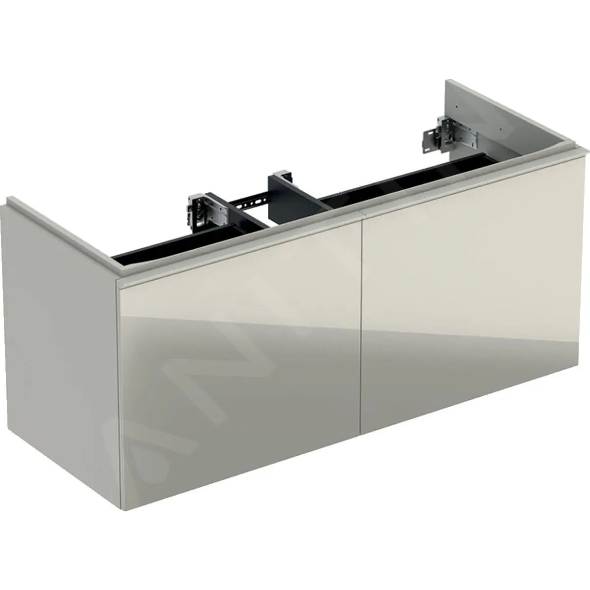 Geberit Acanto - Mueble De Lavabo, 1190x476x535 Mm, 2 Cajones, Sifón, Gris Arena 502.355.JL.2