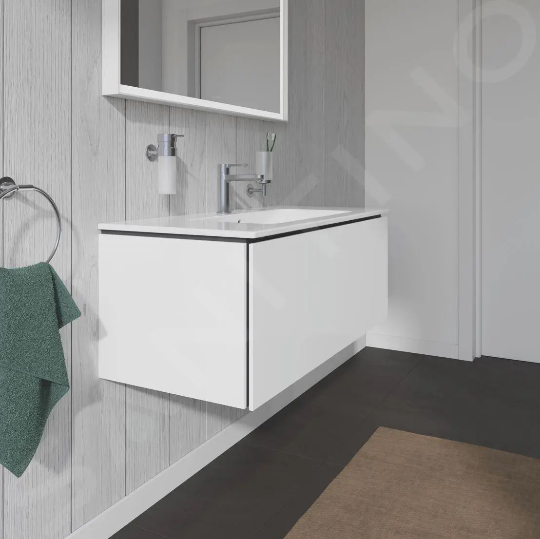 Duravit L-Cube - Armario De Lavabo 400x1020x481 Mm, 1 Cajón, Blanco Brillante LC614202222 - Imagen 3
