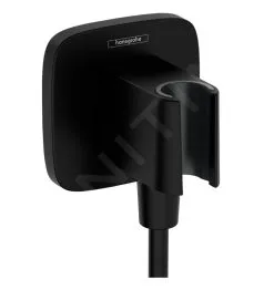 Hansgrohe Fixfit - Codo De Ducha Con Soporte, Negro Mate 26887670