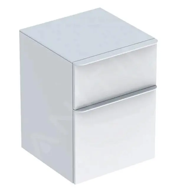Geberit Smyle Square - Mueble Lateral, 2 Cajones, Blanco Brillante 500.357.00.1
