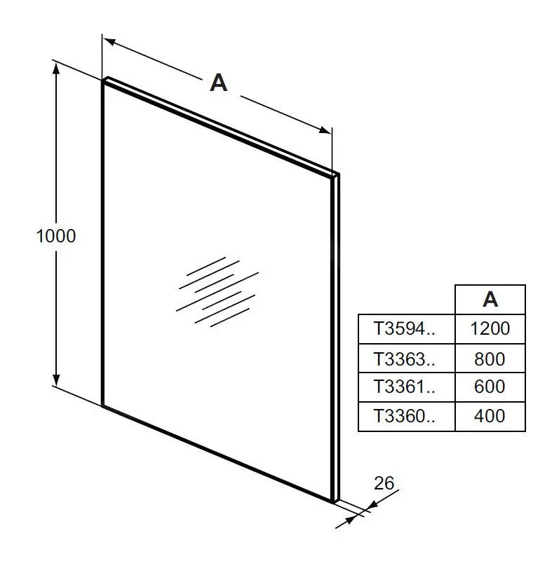 Ideal Standard Mirror&Light - Espejo 800x1000 Mm Con Marco T3363BH - Imagen 2